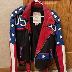 L.A. ROXX Vintage full grain leather Motorcycle Jacket